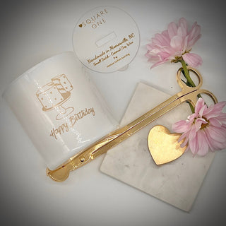 Happy Birthday Candle with Gift box & Wick Trimmers! - Love Square One