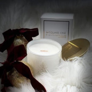 Happy Holidays – Limited Edition Engraved White Jar Candle - Love Square One