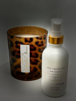 Leopard Candle Collection | Custom Scent | Clean Burning Wood Wick - Love Square One