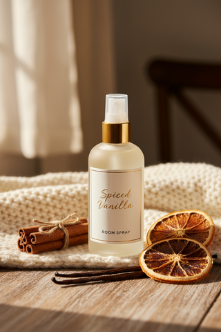 Spiced Vanilla and Sunday Brunch candles by Love Square One, cozy fall home fragrance handcrafted in NC