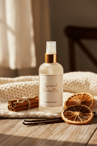 Spiced Vanilla and Sunday Brunch candles by Love Square One, cozy fall home fragrance handcrafted in NC