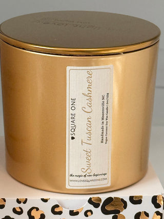Sweet Tuscan Cashmere Candle, Soft Vanilla Amber, 9 oz