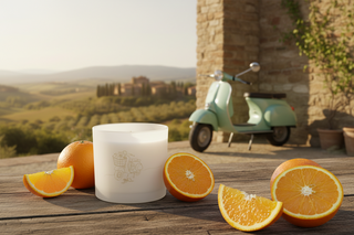 (Premium) Sicilian Blood Orange Candle, Bright Orange Citrus, Design