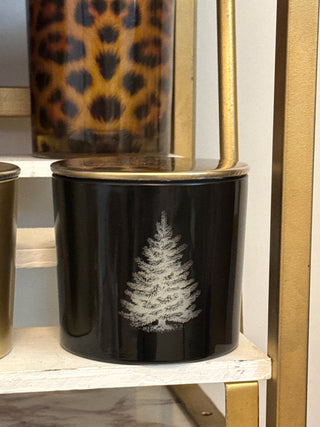 Happy Holidays Holiday Candle with Engraved Tree, 9 oz