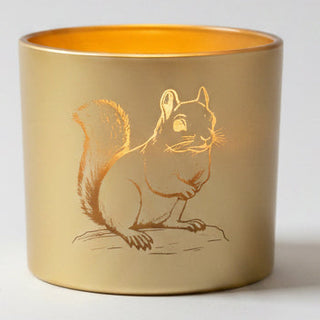 Squirrel – Velvet & Smoke Limited Edition Candle | Earthy Moss & Ozone | Gold Jar with Squirrel Design