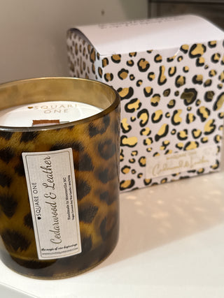 Leopard Candle Collection | Custom Scent | Clean Burning Wood Wick