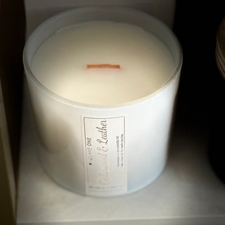 Cedarwood & Leather Candle – Warm Woods Scent - Love Square One