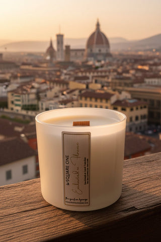 Enchanted in Florence – Vanilla Luxury Fragranced Candle, 9 oz - Love Square One