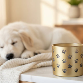 Gold PAWpercorn & Citrus Paw Wrap Design Candle - Love Square One