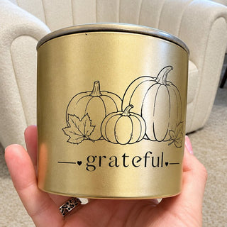 Grateful Gold Perfectly Pumpkin Candle - Love Square One