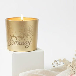Happy Birthday Coconut Soy Wood Wick Candle, 9 oz - Love Square One