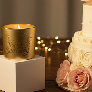 Happy Birthday Coconut Soy Wood Wick Candle, 9 oz - Love Square One