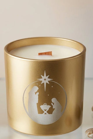 Happy Holidays 9oz Manger Design - Love Square One