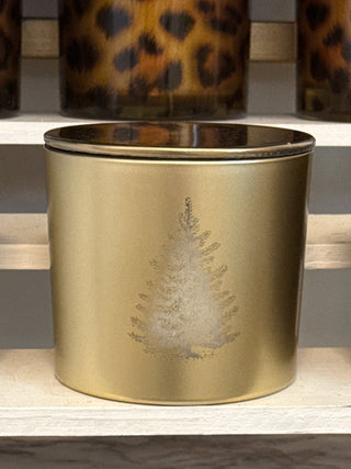 Happy Holidays Holiday Candle with Engraved Tree, 9 oz - Love Square One