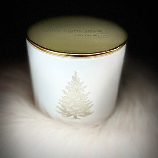 Happy Holidays – Limited Edition Engraved White Jar Candle - Love Square One