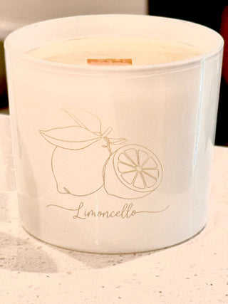 Limoncello Candle, Bright Lemon Vanilla, Premium Design - Love Square One