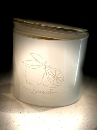 Limoncello Candle, Bright Lemon Vanilla, Premium Design - Love Square One