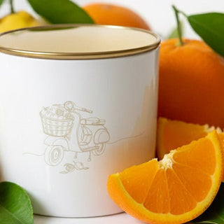 (Premium) Sicilian Blood Orange Candle, Bright Orange Citrus, Design - Love Square One
