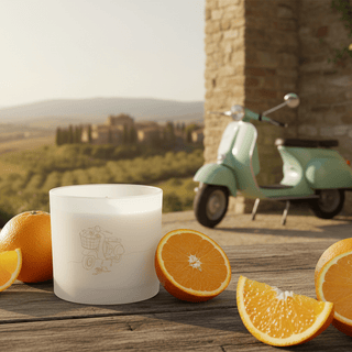 (Premium) Sicilian Blood Orange Candle, Bright Orange Citrus, Design - Love Square One