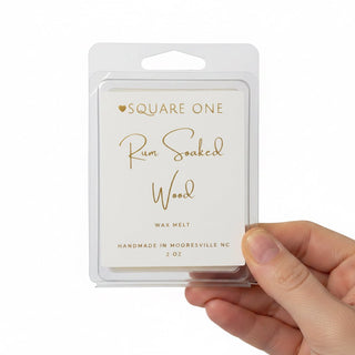 Rum-Soaked Wood Wax Melts, Dark Rum Oak, 2 oz - Love Square One