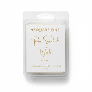 Rum-Soaked Wood Wax Melts, Dark Rum Oak, 2 oz - Love Square One