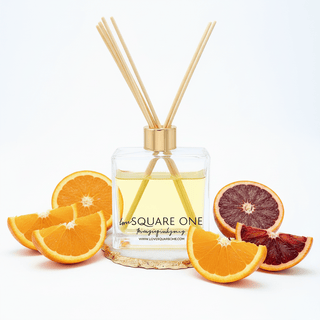 Sicilian Blood Orange Reed Diffuser, Bright Orange Citrus, 6 oz - Love Square One
