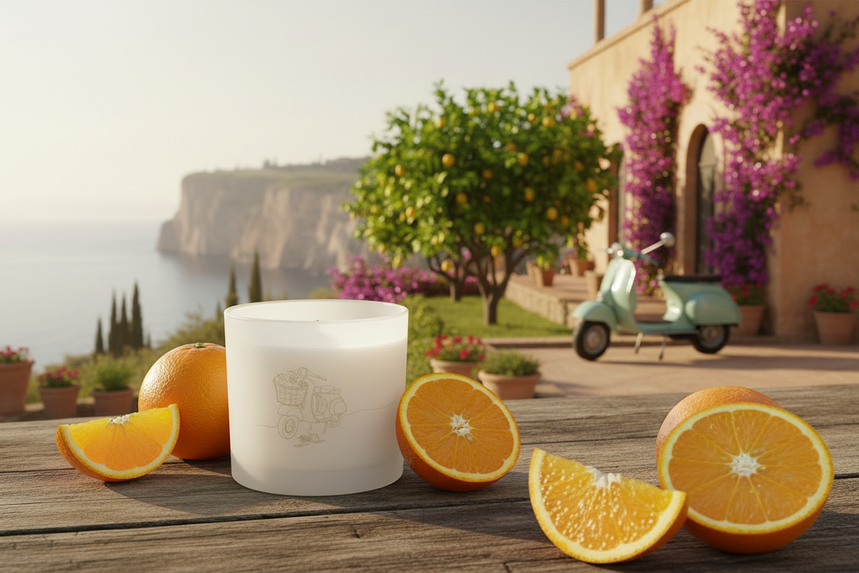 Sicilian Hero Image with Love Square One Candle