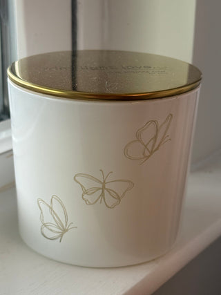 Sweet Tuscan Cashmere Candle, Butterfly Design, Premium - Love Square One