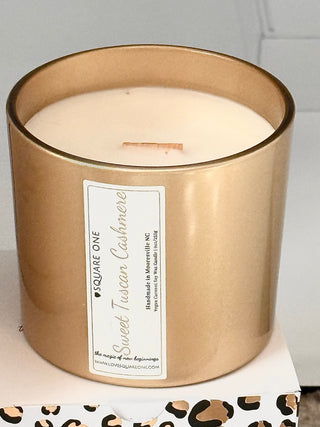 Sweet Tuscan Cashmere Candle, Soft Vanilla Amber, 9 oz - Love Square One