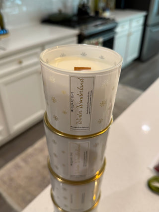 Winter Wonderland Snowflake Wrap Candle - Love Square One