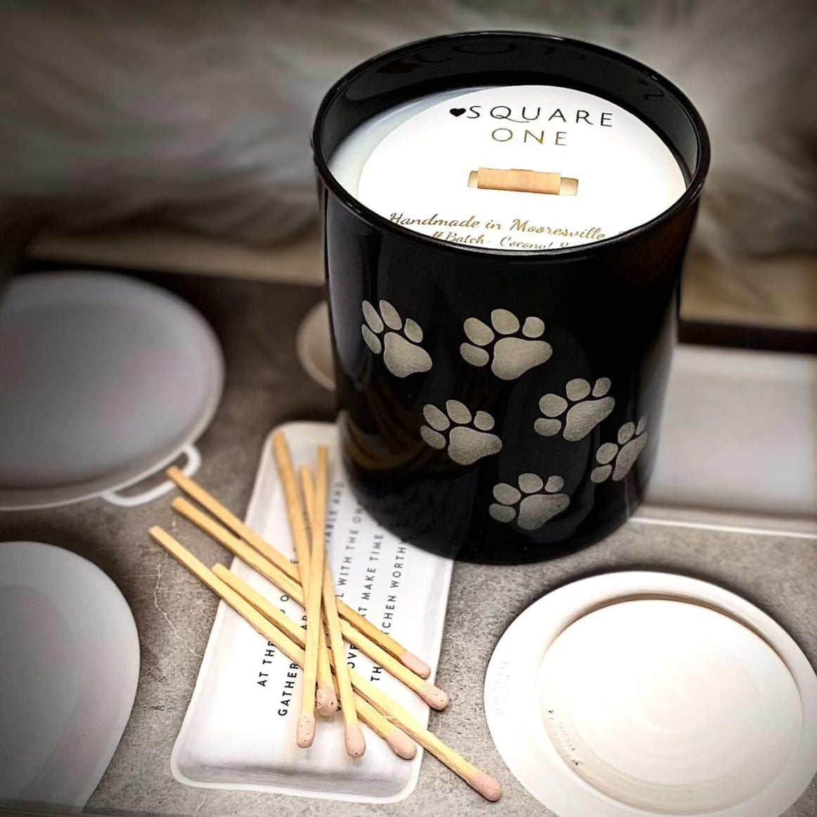 Paw Print Candle